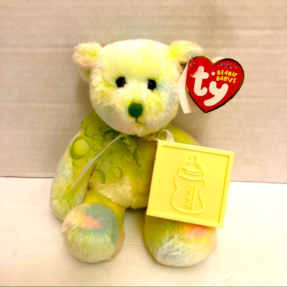 Ty Beannie Baby Flora Tie dye bear